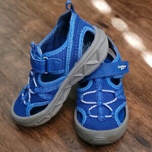 OshKosh B'gosh Vibrant Blue Kids Water Shoes, Sandals, Velcro Strap, Size 10